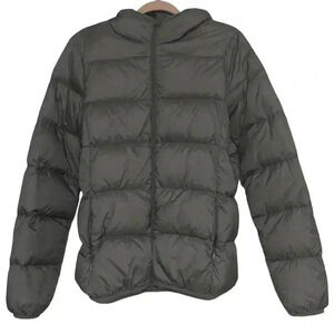 Medium JOE FRESH Gray Hooded Puffer Coat